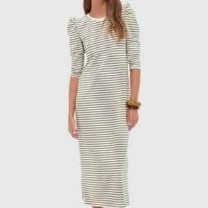 Pomander Place Long Sleeve Striped Dress